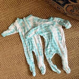 Little Sleepies pair of preemie tie dye zippies